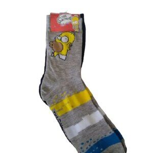 Men's Simpsons Socks, 3 pair: Homer, Bart, Flanders. sized 6-12